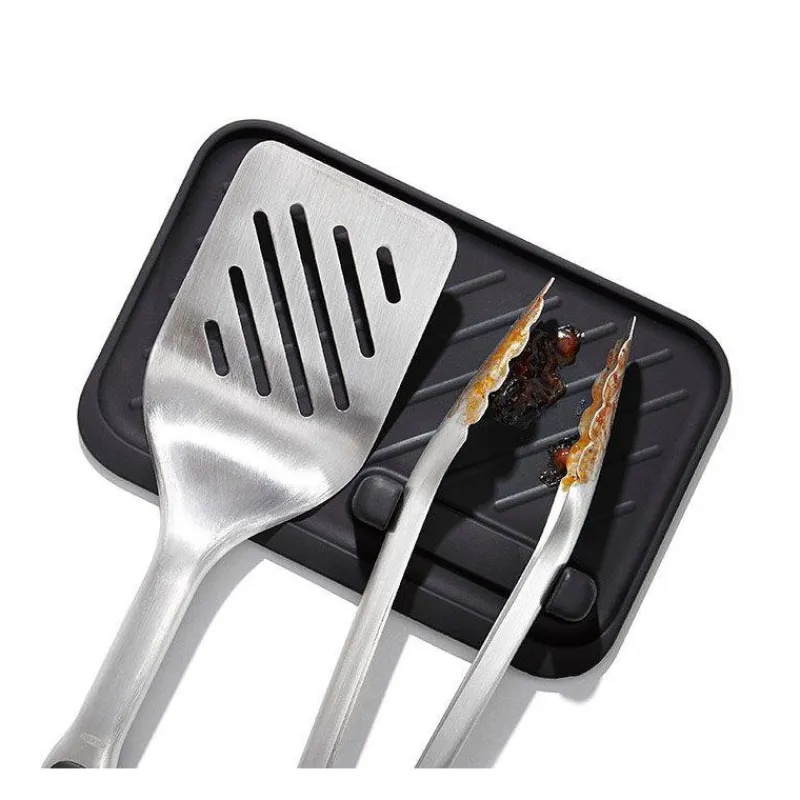 Ustensiles Et Accessoires Bbq Planchas Grills | Barbecues-OXO Accessoires Pince et Spatule en inox pour Barbecue et Plancha
