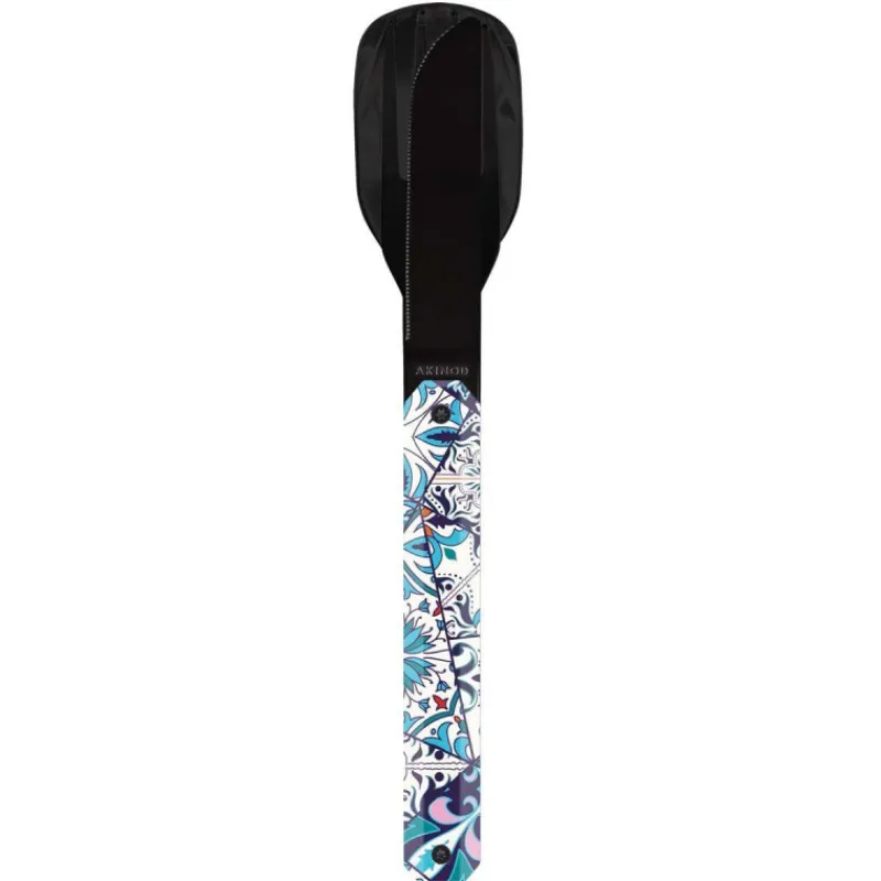Couverts Nomades-AKINOD 12H34 Set de 3 couverts inox nomades AZULEJOS finition Black