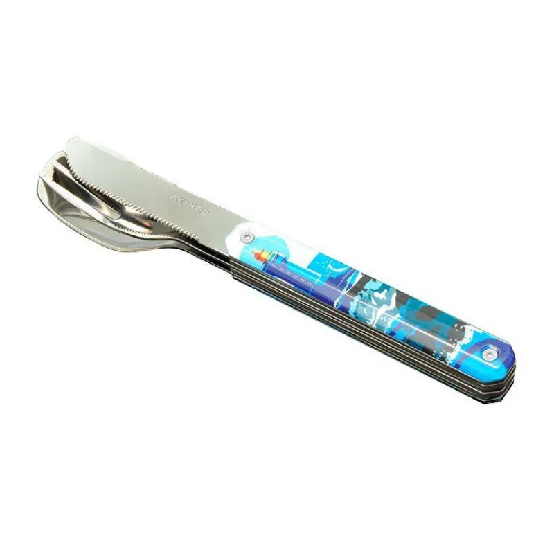Couverts Nomades-AKINOD 12H34 Set de 3 couverts inox nomades BRETAGNE