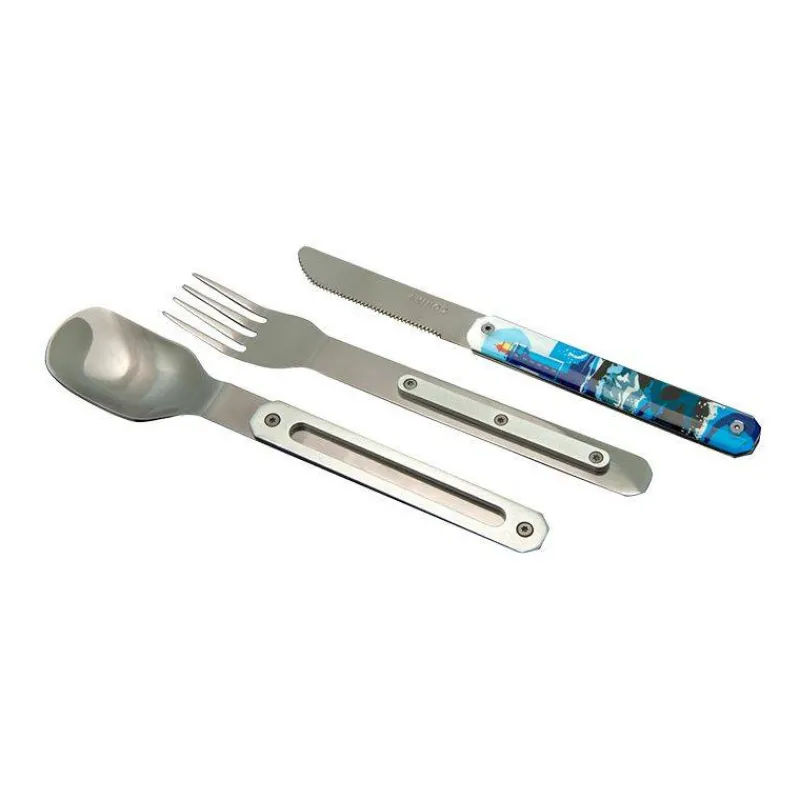 Couverts Nomades-AKINOD 12H34 Set de 3 couverts inox nomades BRETAGNE