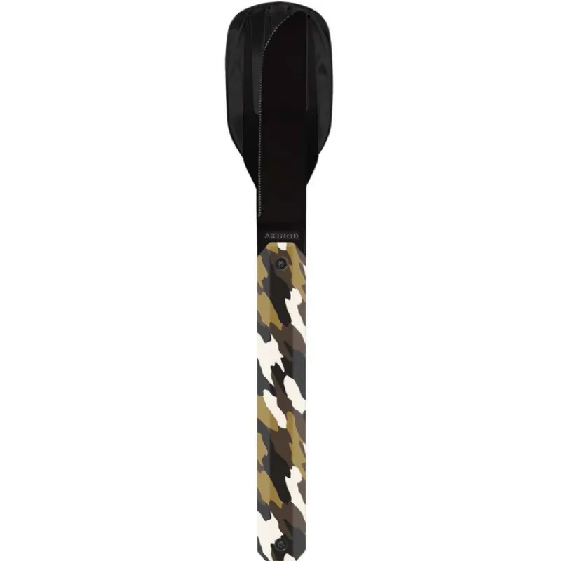 Couverts Nomades-AKINOD 12H34 Set de 3 couverts inox nomades CAMO VERT finition Black