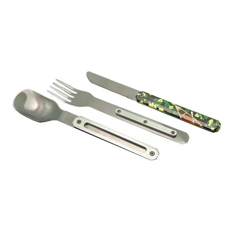 Couverts Nomades-AKINOD 12H34 Set de 3 couverts inox nomades CANOE