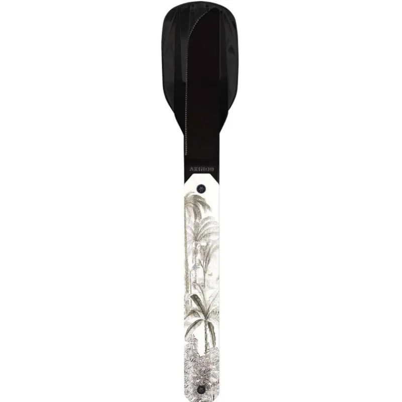 Couverts Nomades-AKINOD 12H34 Set de 3 couverts inox nomades TROPIQUE finition Black