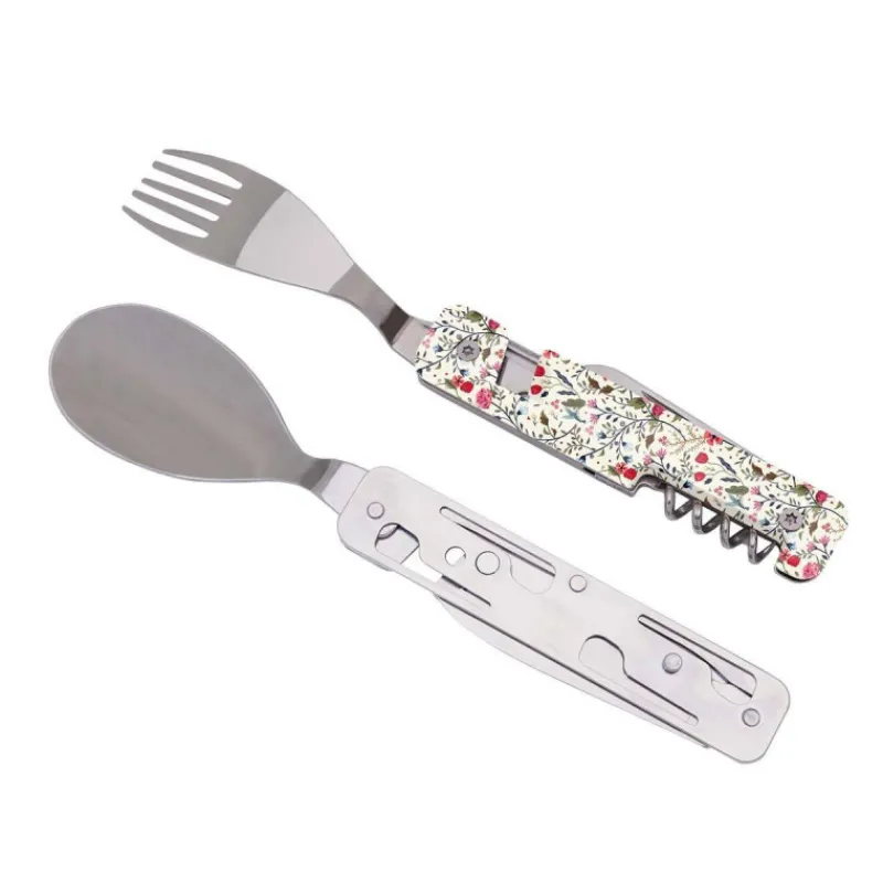 Couverts Nomades-AKINOD 13H25 Set de couverts pliants multifonctions inox nomades CHAMPETRE