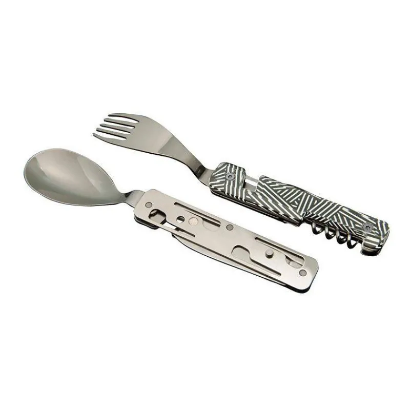 Couverts Nomades-AKINOD 13H25 Set de couverts pliants multifonctions inox nomades DIAGONALES