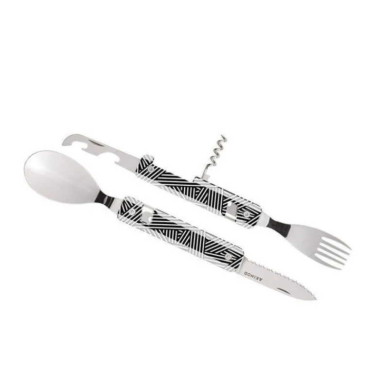 Couverts Nomades-AKINOD 13H25 Set de couverts pliants multifonctions inox nomades DIAGONALES