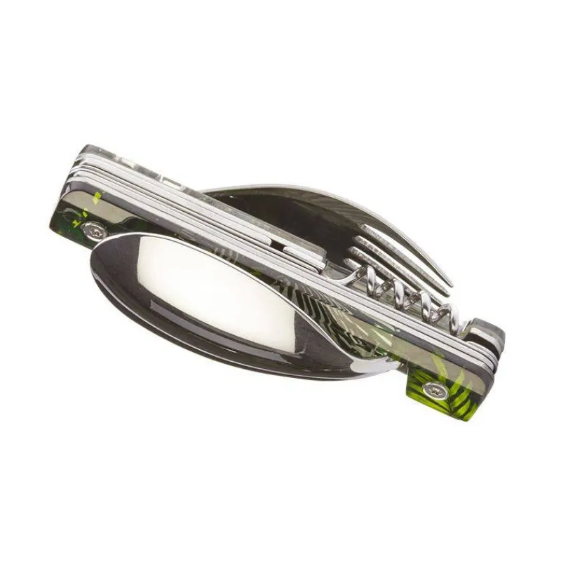 Couverts Nomades-AKINOD 13H25 Set de couverts pliants multifonctions inox nomades JUNGLE