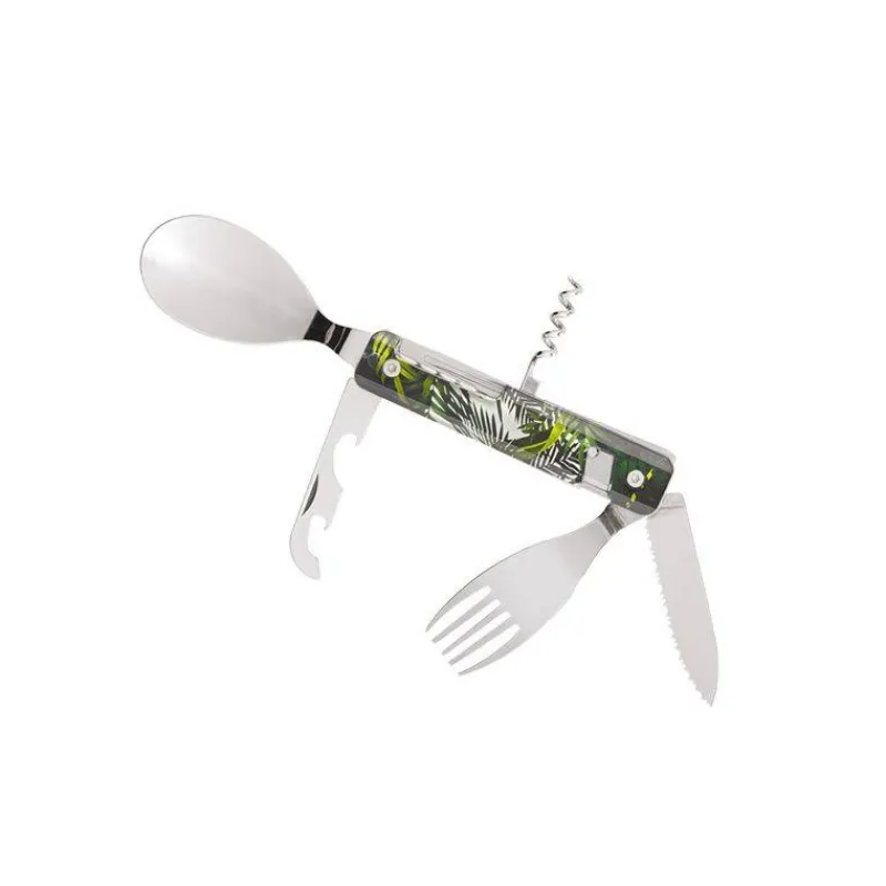 Couverts Nomades-AKINOD 13H25 Set de couverts pliants multifonctions inox nomades JUNGLE