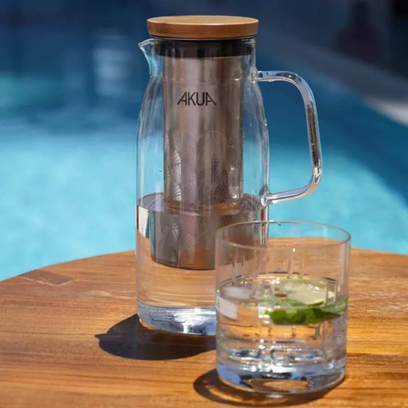 Carafes À Eau-COOKUT AKUA Carafe filtrante en verre 1.2 L - CARAFE EN VERRE SEULE