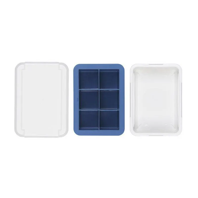 Bacs À Glaçons-OXO Bac à glaçons en silicone gros cubes  XL avec couvercle