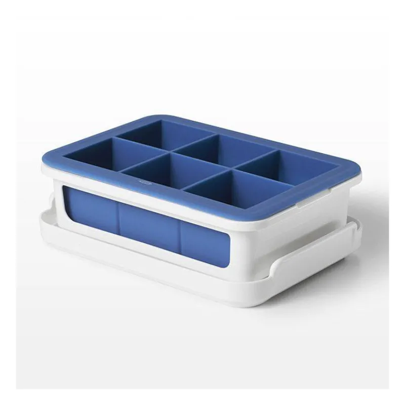 Bacs À Glaçons-OXO Bac à glaçons en silicone gros cubes  XL avec couvercle