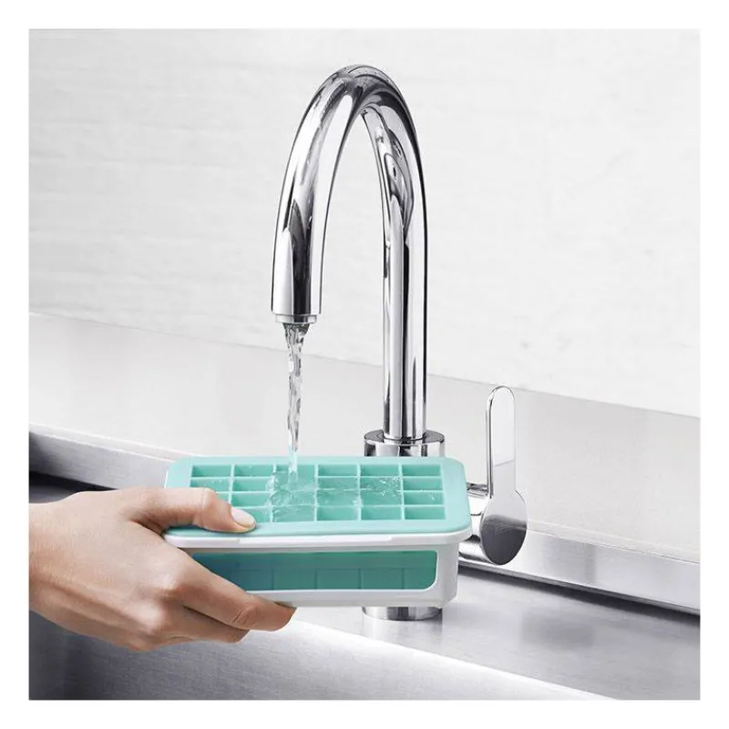 Bacs À Glaçons-OXO Bac à glaçons en silicone petits cubes cocktail avec couvercle