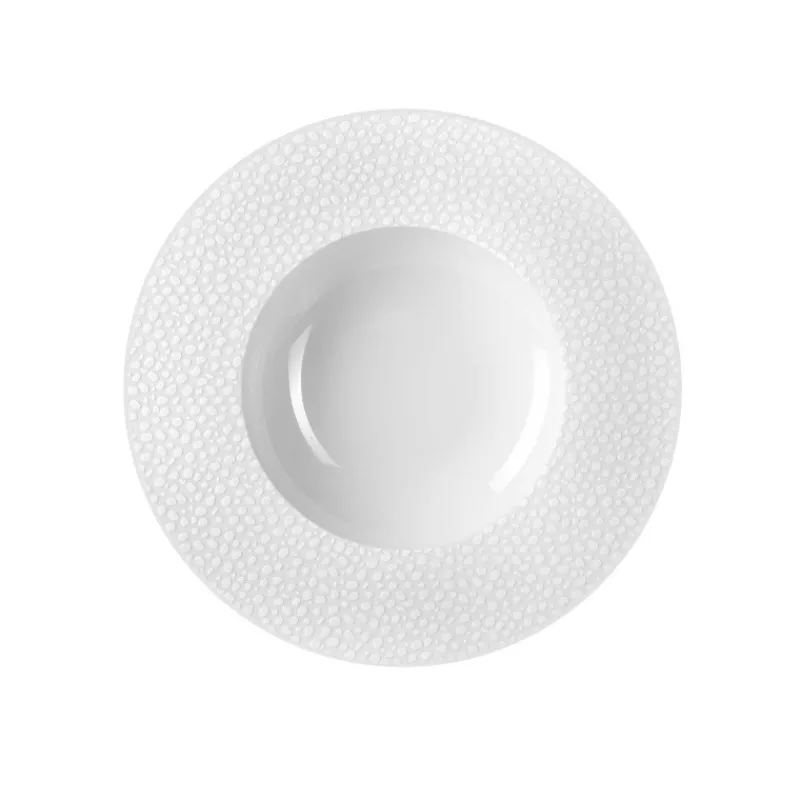 Assiettes Creuses-Mu00e9dard de NOBLAT BAGHERA Assiette Creuse à aile Médard de NOBLAT D23 Pocelaine Blanche