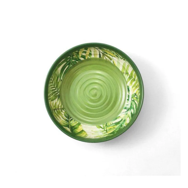 Vaisselle Incassable-Easy Life BALI Assiette à soupe Mélamine D20 Vert - Lot de 6  SC