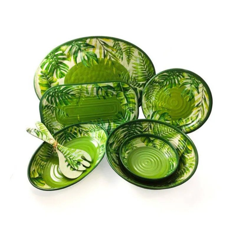 Vaisselle Incassable-Easy Life BALI Assiette à soupe Mélamine D20 Vert - Lot de 6  SC