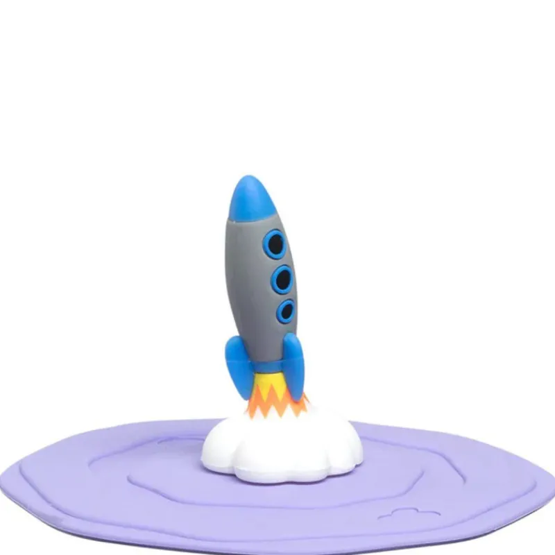 Verres Et Tasses Pour Enfants-LEONARDO BAMBINI Couvercle en silicone ESPACE D9 cm Bleu  SC