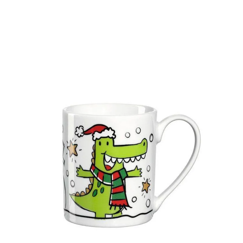 Verres Et Tasses Pour Enfants-LEONARDO BAMBINI Tasse pour enfant 200 ml Natale Crocodile Noël  SC