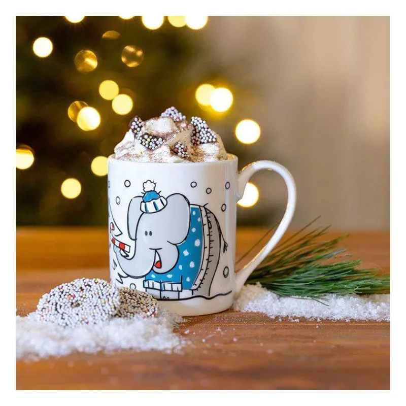 Verres Et Tasses Pour Enfants-LEONARDO BAMBINI Tasse pour enfant 200 ml Natale Eléphant Noël  SC