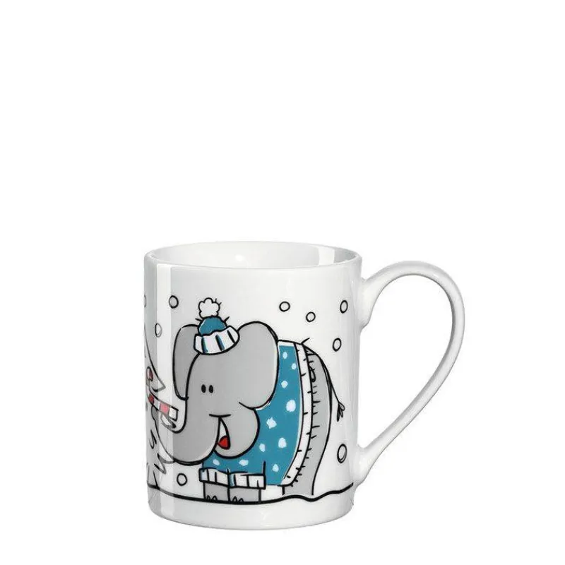 Verres Et Tasses Pour Enfants-LEONARDO BAMBINI Tasse pour enfant 200 ml Natale Eléphant Noël  SC