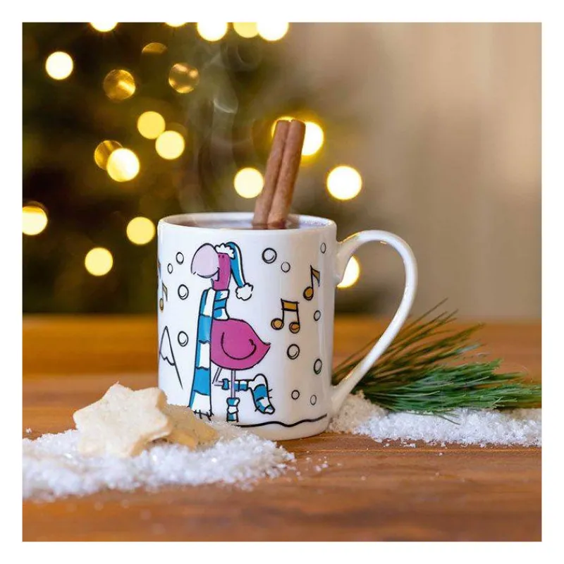 Verres Et Tasses Pour Enfants-LEONARDO BAMBINI Tasse pour enfant 200 ml Natale Flamant Noël  SC