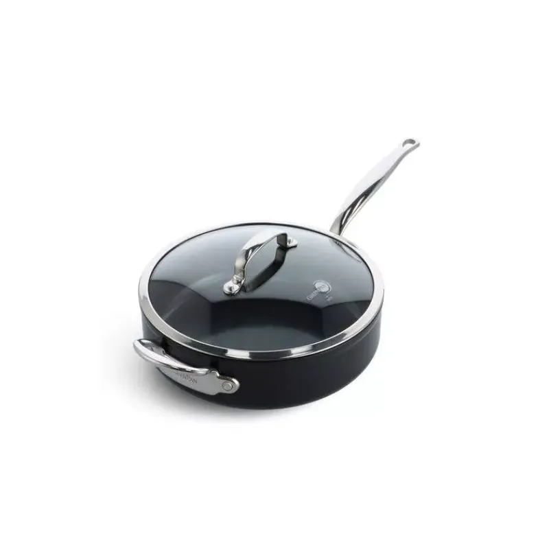Sauteuses Revêtements Céramique | Sauteuses Revêtements Anti-adhérents-GreenPan BARCELONA Pro Sauteuse aluminium  revêtement céramique avec couvercle D28 Nouveau Modèle