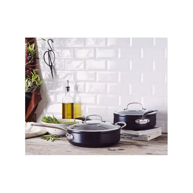 Sauteuses Revêtements Céramique | Sauteuses Revêtements Anti-adhérents-La Casserolerie BARCELONA Pro Sauteuse aluminium revêtement céramique GreenPan D24 Nouveau Modèle