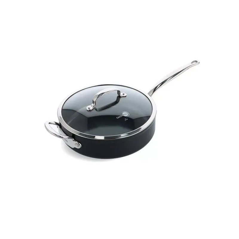 Sauteuses Revêtements Céramique | Sauteuses Revêtements Anti-adhérents-La Casserolerie BARCELONA Pro Sauteuse aluminium revêtement céramique GreenPan D24 Nouveau Modèle