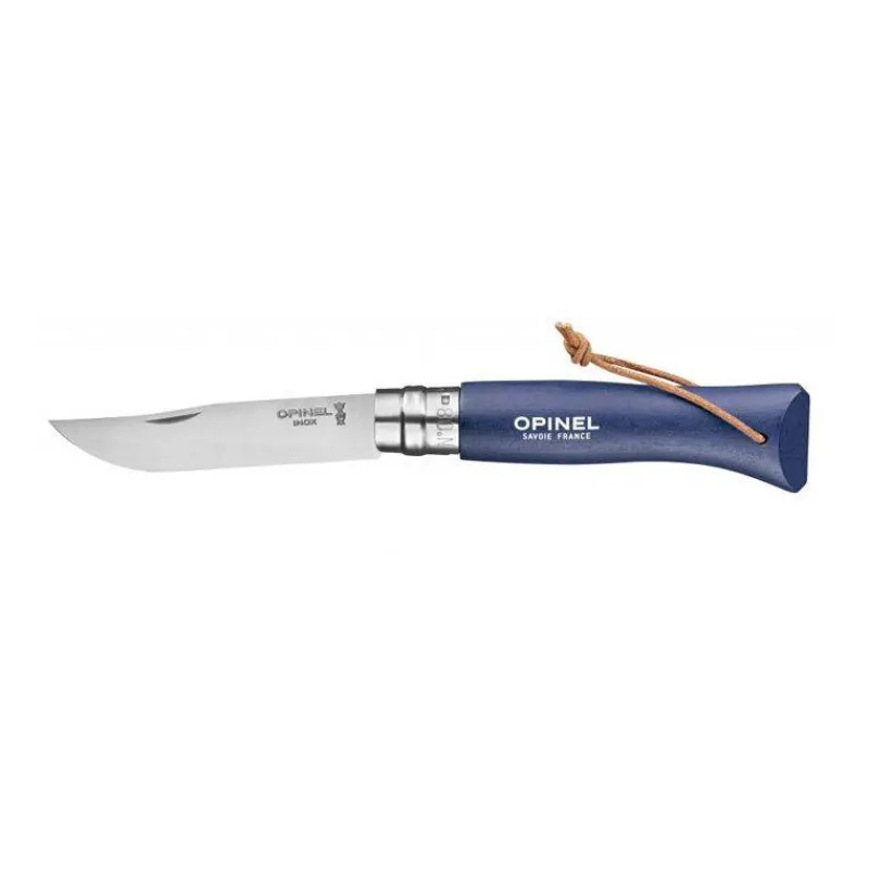 Couteaux De Poche | Couteaux Fermants-OPINEL Baroudeur couteau de poche fermant, bague double sécurité N°8 Bleu foncé