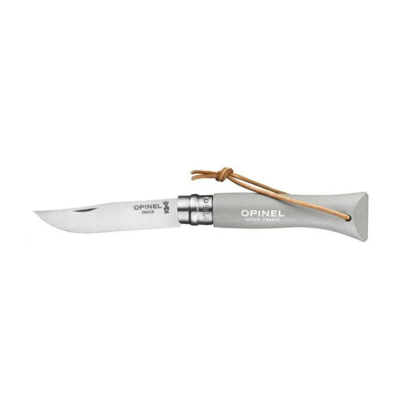 Couteaux De Poche | Couteaux Fermants-OPINEL Baroudeur couteau de poche fermant, bague double sécurité N°6 Gris nuage