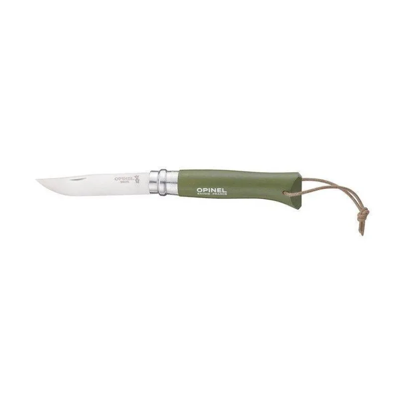 Couteaux De Poche | Couteaux Fermants-OPINEL Baroudeur couteau de poche fermant, bague double sécurité N°8 Vert kaki