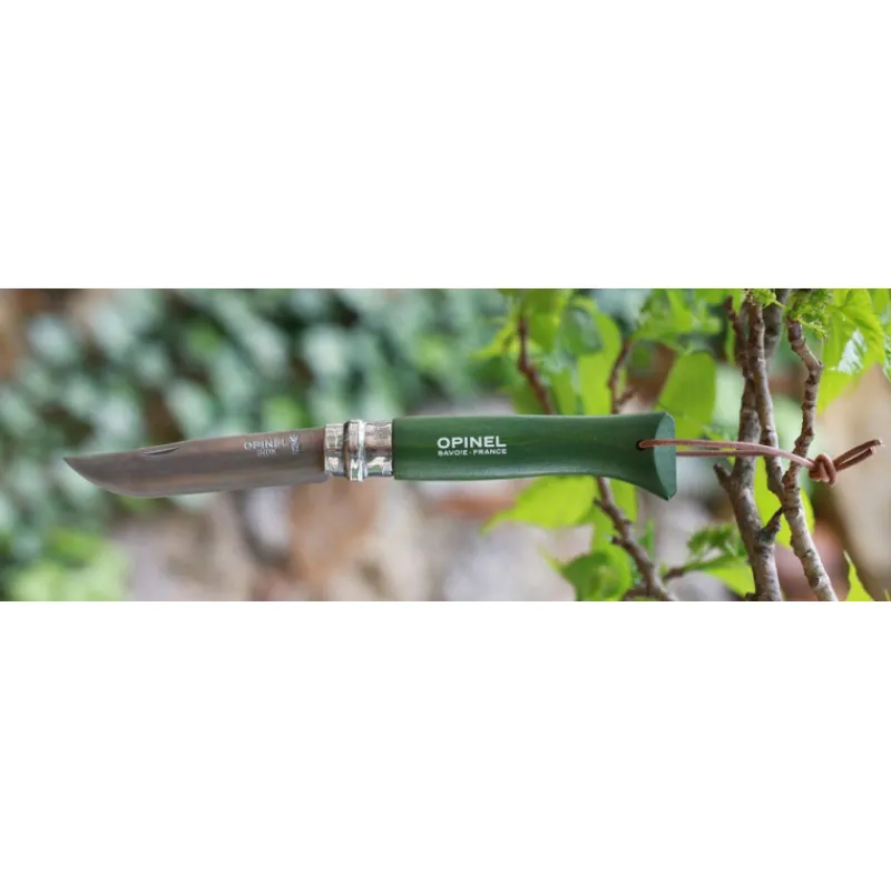 Couteaux De Poche | Couteaux Fermants-OPINEL Baroudeur couteau de poche fermant, bague double sécurité N°8 Vert kaki