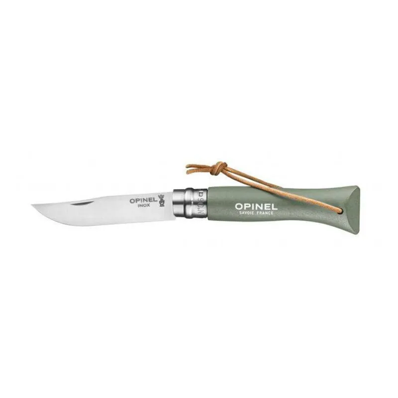 Couteaux De Poche | Couteaux Fermants-OPINEL Baroudeur couteau de poche fermant, bague double sécurité N°6 Vert sauge