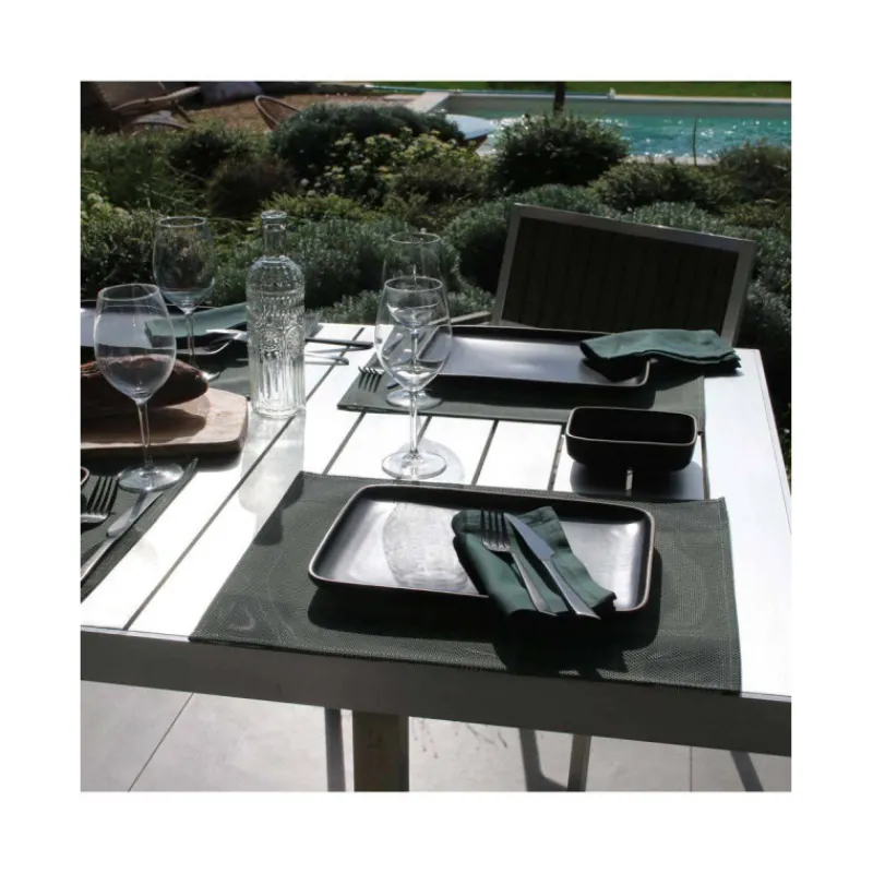 Sets De Tables-Sud Etoffe BICOLOR Set de table 100% polyester enduit 35x50 Bronze