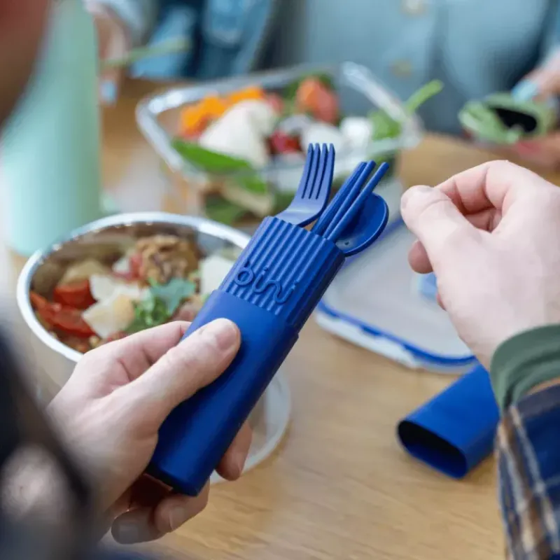 Vaisselle Incassable | Couverts Nomades-La Casserolerie BINI Kit couverts nomade bleu
