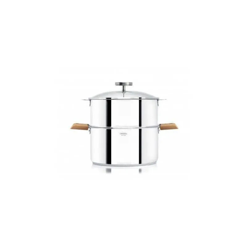 Cuits Vapeur Inox | Cuiseurs Vapeur Simples 1 Niveau-CRISTEL BIOME Cuisson Saine Ensemble Cuit vapeur amovible avec Thermostat D20 HETRE