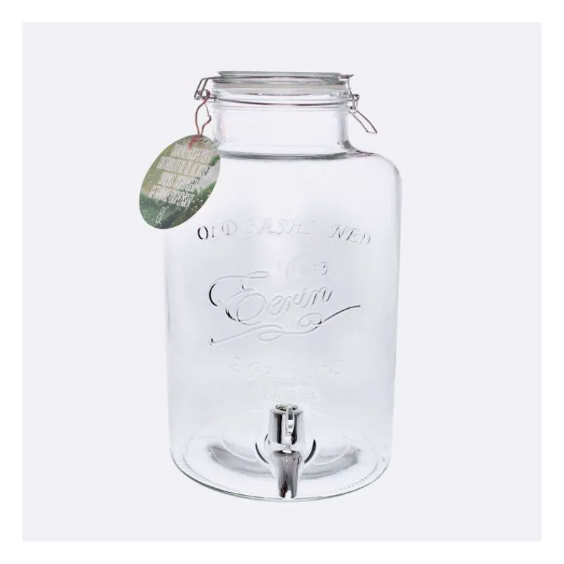 Bonbonnes À Punch-Kilner Bonbonne en verre avec robinet jus punch rhum arrangé 5 L Coffret Cadeau