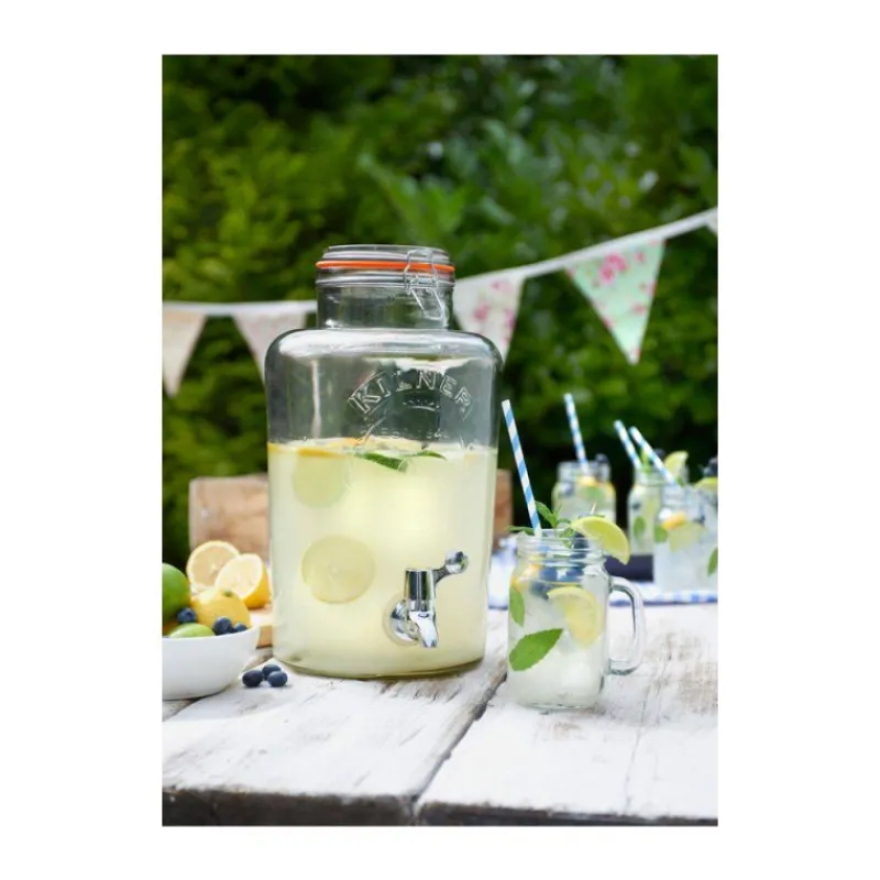 Bonbonnes À Punch-Kilner Bonbonne en verre avec robinet jus punch rhum arrangé 8 L SC