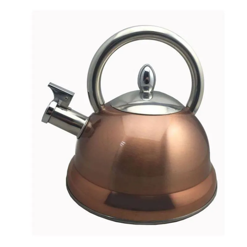 Bouilloires-BAUMALU Bouilloire inox à sifflet coloris Cuivre 2.7 L