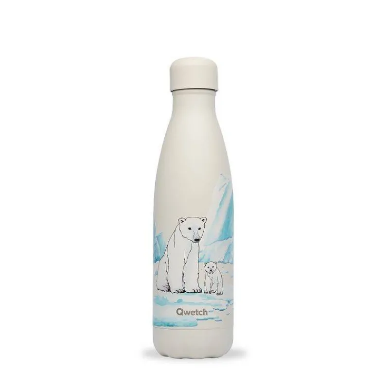 Gourdes Isothermes Et Mugs-Qwetch Bouteille isotherme double paroi en Inox 500 ml Banquise Ours Polaire SC