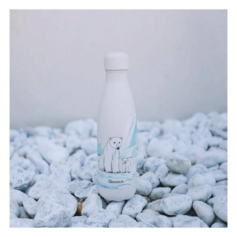 Gourdes Isothermes Et Mugs-Qwetch Bouteille isotherme double paroi en Inox 500 ml Banquise Ours Polaire SC