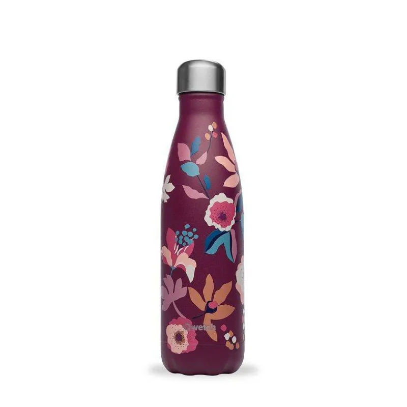 Gourdes Isothermes Et Mugs-Qwetch Bouteille isotherme double paroi en Inox 500 ml Bohême Prune