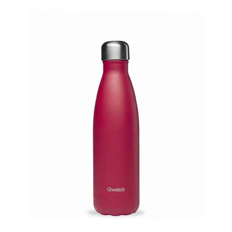 Gourdes Isothermes Et Mugs-Qwetch Bouteille isotherme double paroi en Inox 500 ml Framboise mat