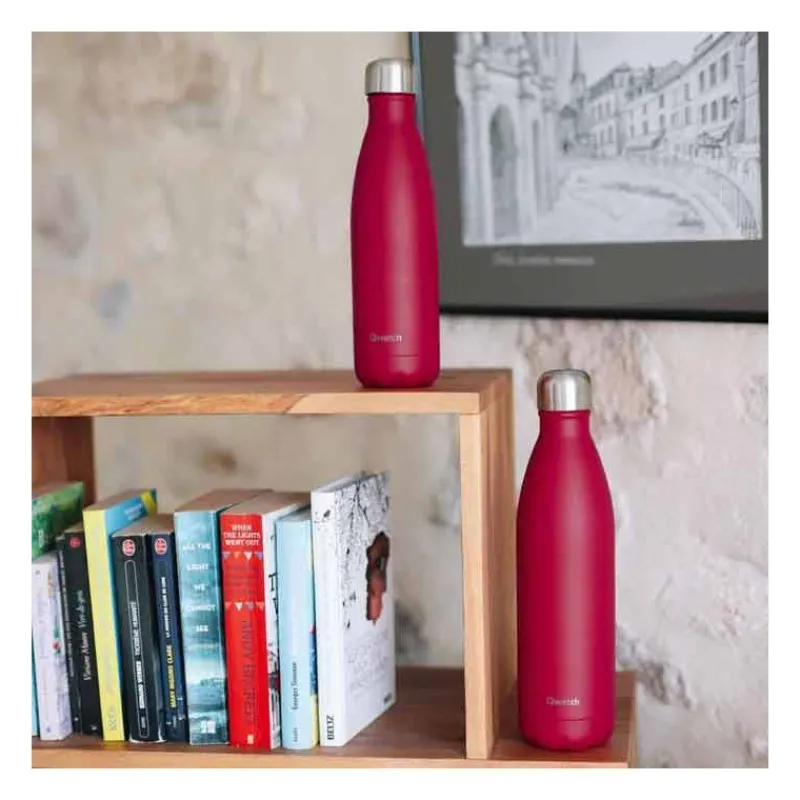 Gourdes Isothermes Et Mugs-Qwetch Bouteille isotherme double paroi en Inox 500 ml Framboise mat