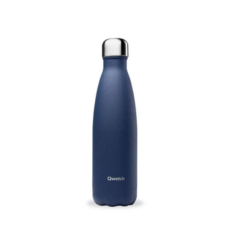 Gourdes Isothermes Et Mugs-Qwetch Bouteille isotherme double paroi en Inox 500 ml Granit bleu nuit
