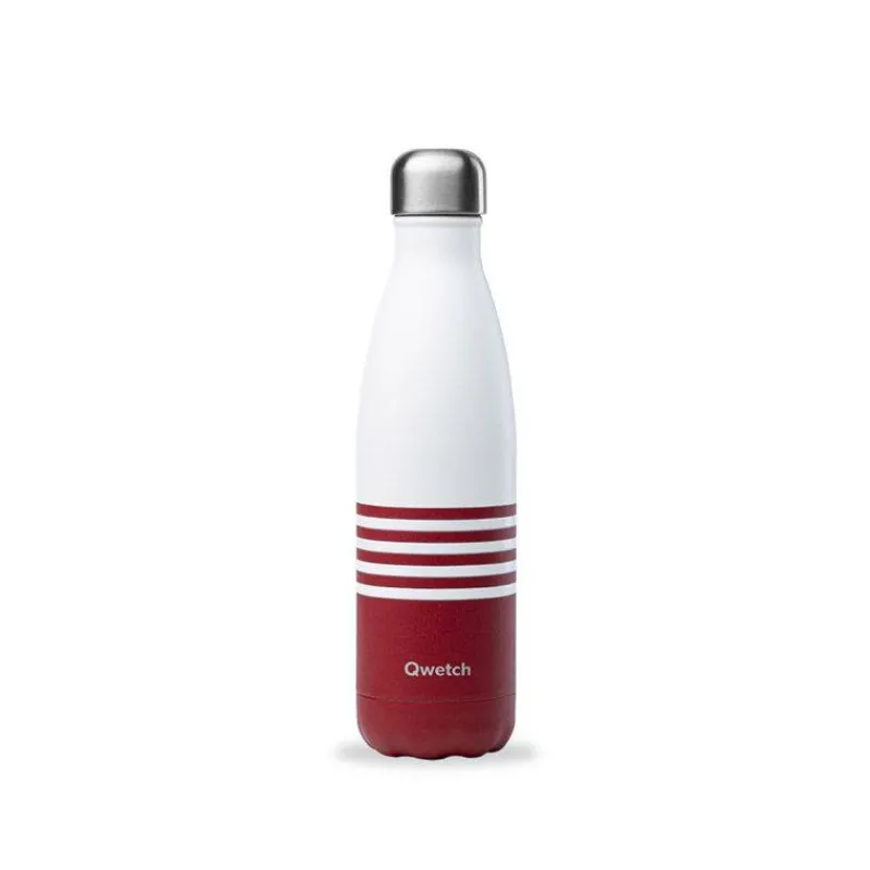 Gourdes Isothermes Et Mugs-Qwetch Bouteille isotherme double paroi en Inox 500 ml Marinière Rouge