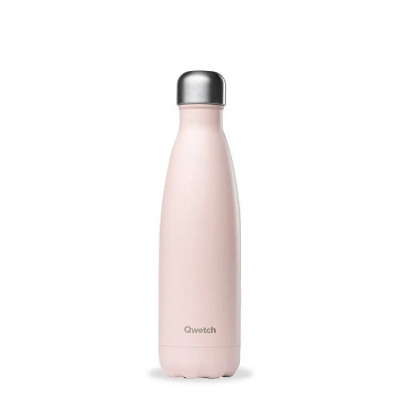 Gourdes Isothermes Et Mugs-Qwetch Bouteille isotherme double paroi en Inox 500 ml Rose poudré