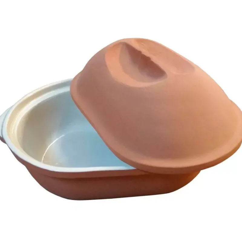 Briques Et Diables-BAUMALU Brique à rôtir Poulet en Terre cuite Cocotte Plat a four émaillé Terrine en terre cuite - Terracota