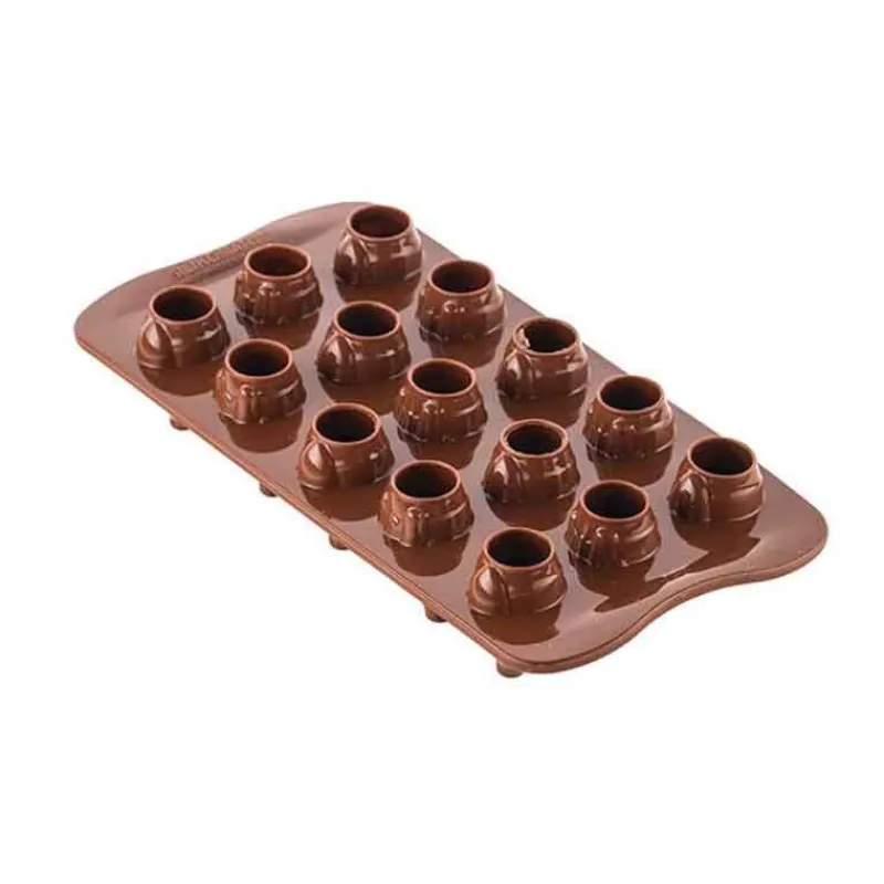 Moules Silikomart | Moules À Gâteaux Silicone-SilikoMart BROWIN STAMPOO Mini gnome Moule Chocolat en silicone 3Design  SC