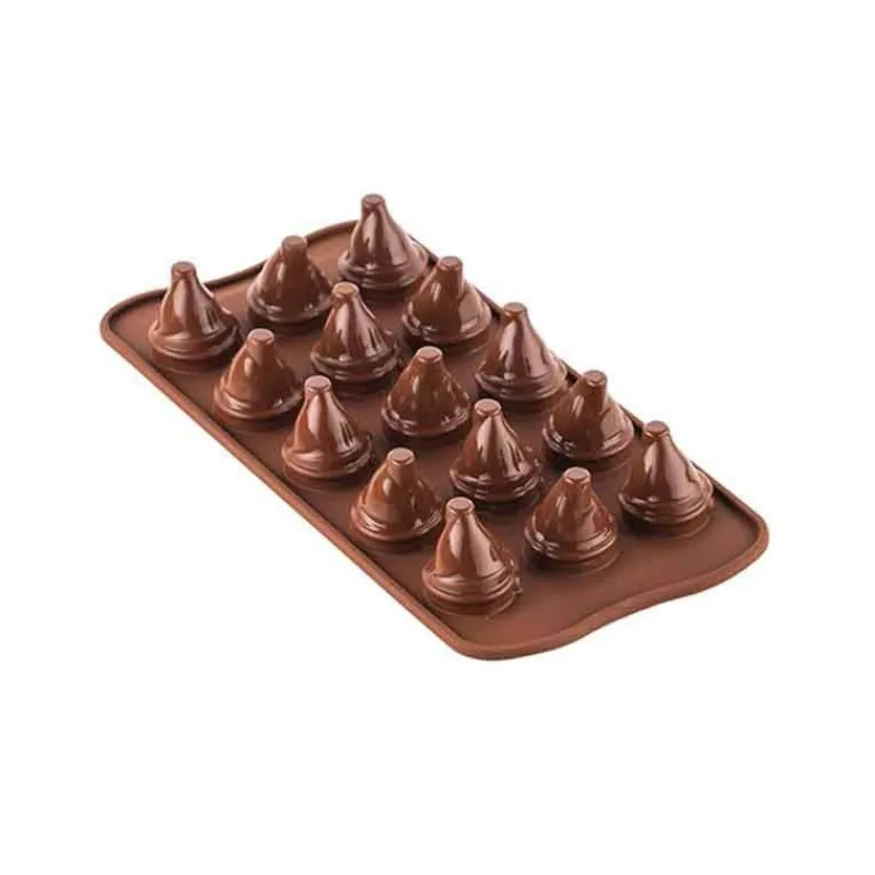 Moules Silikomart | Moules À Gâteaux Silicone-SilikoMart BROWIN STAMPOO Mini gnome Moule Chocolat en silicone 3Design  SC