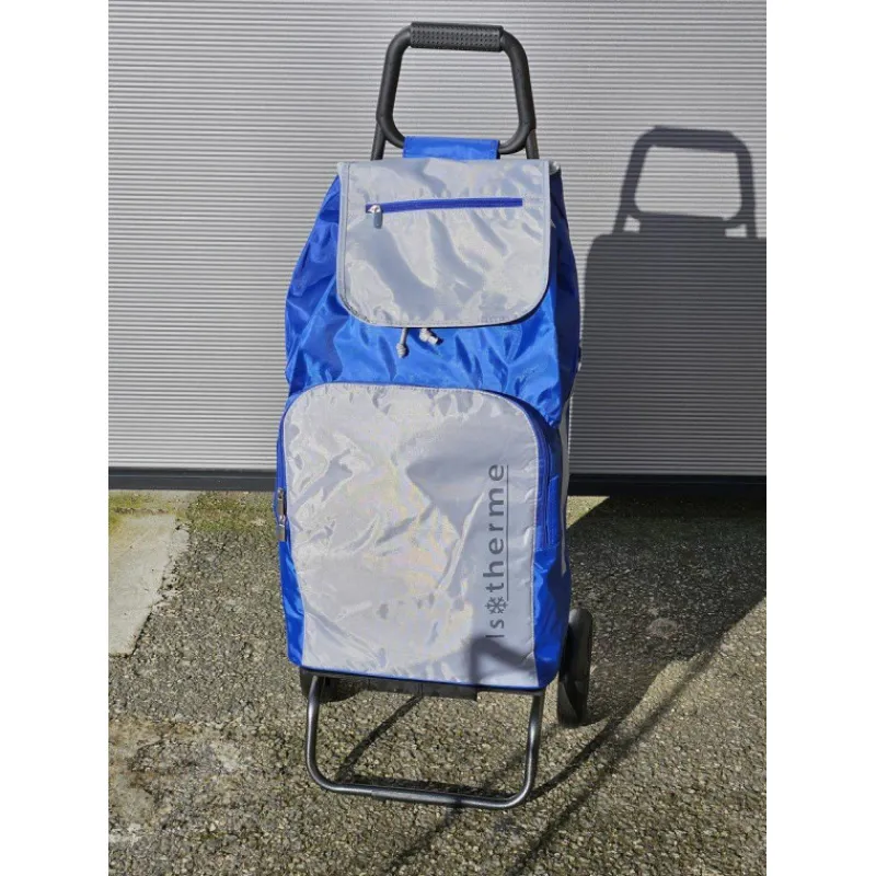 Poussettes De Marché-SIDEBAG BUGGY Poussette de marché Chariot de courses 2 roues Bleu Gris